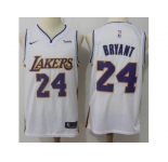 Nike Los Angeles Lakers #24 Kobe Bryant White NBA Swingman Jersey
