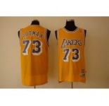 nba fans lakers #73 rodman yellow(fans edition)