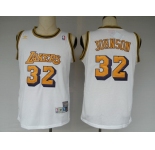 nba fans los angeles lakers #32 johnson swingman white