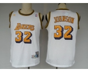 nba fans los angeles lakers #32 johnson swingman white