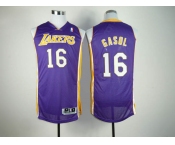 nba los angeles Lakers #16 gasol purple[revolution 30]