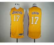 nba los angeles Lakers #17 bynum yellow[revolution 30]