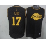 nba los angeles Lakers #17 lin black[gold lettering fashion][lin]