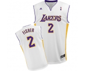 nba los angeles Lakers #2 fisher white[2011 revolution 30]