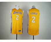 nba los angeles Lakers #2 fisher yellow[revolution 30]