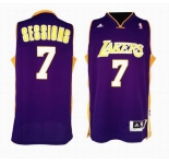 nba los angeles Lakers #7 sessions purple[sessions][2011 swingman revolution 30]