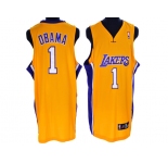 nba los angeles lakers #1 obama m&n yellow