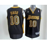 nba los angeles lakers #10 nash black-yellow[revolution 30 swingman]