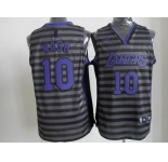 nba los angeles lakers #10 nash grey[black strip]