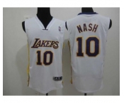 nba los angeles lakers #10 unveil steve nash white