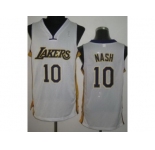 nba los angeles lakers #10 unveil steve nash white[revolution 30]