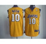 nba los angeles lakers #10 unveil steve nash yellow