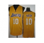 nba los angeles lakers #10 unveil steve nash yellow[revolution 30]