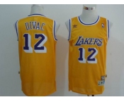 nba los angeles lakers #12 divac yellow[divac]