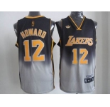 nba los angeles lakers #12 dwight howard black-grey