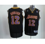 nba los angeles lakers #12 dwight howard black-purple[revolution 30 swingman]