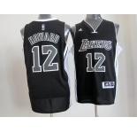 nba los angeles lakers #12 dwight howard fullblack[revolution 30 swingman]