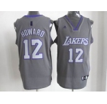 nba los angeles lakers #12 dwight howard grey