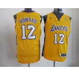 nba los angeles lakers #12 dwight howard yellow[howard][revolution 30 swingman]