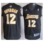 nba los angeles lakers #12 superman black[revolution 30 swingman][superman]