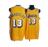 nba los angeles lakers #13 lhamberlain m&n yellow