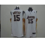 nba los angeles lakers #15 artest white