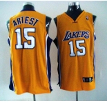 nba los angeles lakers #15 artest yellow