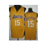 nba los angeles lakers #15 metta worldpeace yellow[revolution 30]
