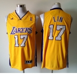 nba los angeles lakers #17 lin yellow[revolution 30 swingman]