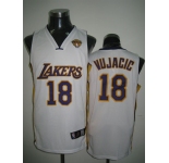 nba los angeles lakers #18 vujacic white