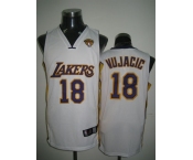 nba los angeles lakers #18 vujacic white