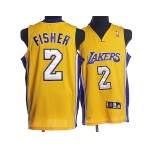 nba los angeles lakers #2 flsher yellow