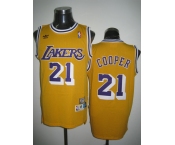 nba los angeles lakers #21cooper m&n yellow