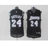 nba los angeles lakers #24 bryant black(white number)fans edition