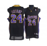 nba los angeles lakers #24 kobe bryant black(blue number)