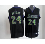 nba los angeles lakers #24 kobe bryant black[camo fashion swingman]