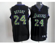 nba los angeles lakers #24 kobe bryant black[camo fashion swingman]