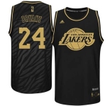 nba los angeles lakers #24 kobe bryant black[gold lettering fashion]