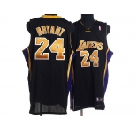 nba los angeles lakers #24 kobe bryant black(gold number)