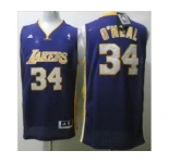 nba los angeles lakers #34 o`neal purple[revolution 30 swingman]