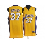 nba los angeles lakers #37 artest yellow