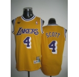 nba los angeles lakers #4 scott m&n yellow