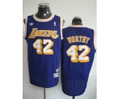 nba los angeles lakers #42 worthy m&n purple