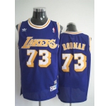 nba los angeles lakers #73 rodman m&n purple