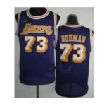 nba los angeles lakers #73 rodman purple[m&n]