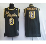 nba los angeles lakers #8 bryant m&n black