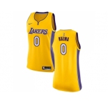 Women Nike Los Angeles Lakers #0 Kyle Kuzma Gold NBA Swingman Icon Edition Jersey