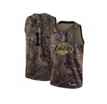 Women Nike Los Angeles Lakers #1 JaVale McGee Camo NBA Swingman Realtree Collection Jerse