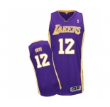 Women's Adidas Los Angeles Lakers #12 Channing Frye Authentic Purple Road NBA Jersey