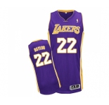 Women's Adidas Los Angeles Lakers #22 Elgin Baylor Authentic Purple Road NBA Jersey